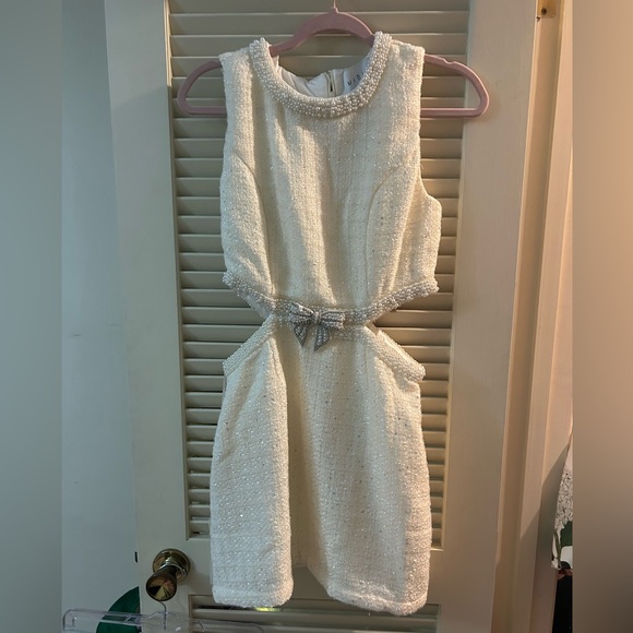 Mable Dresses & Skirts - MARBLE Sparkling Cream Mini Dress